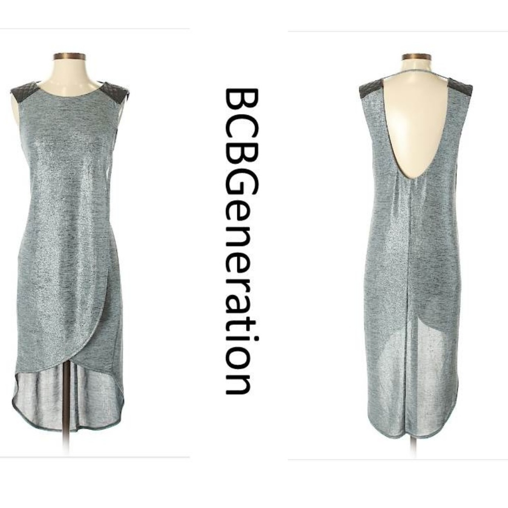 BCBG Silver Shimmery Dress Size Small NWT